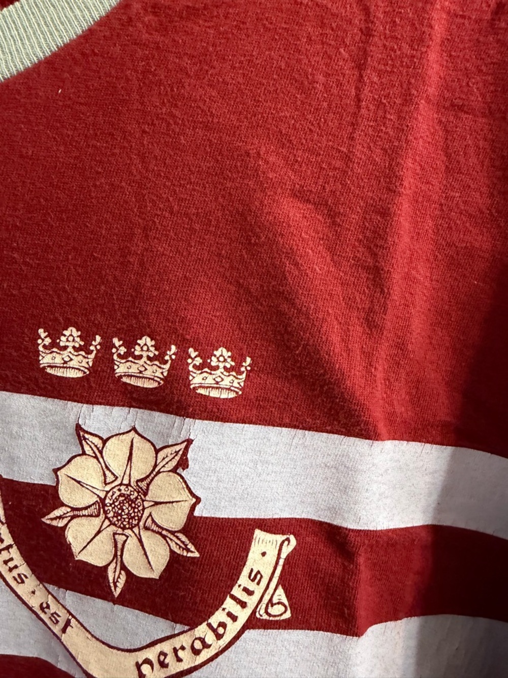 Nautica Burgundy Tee with White Logo and Trim - Picture 3 of 6